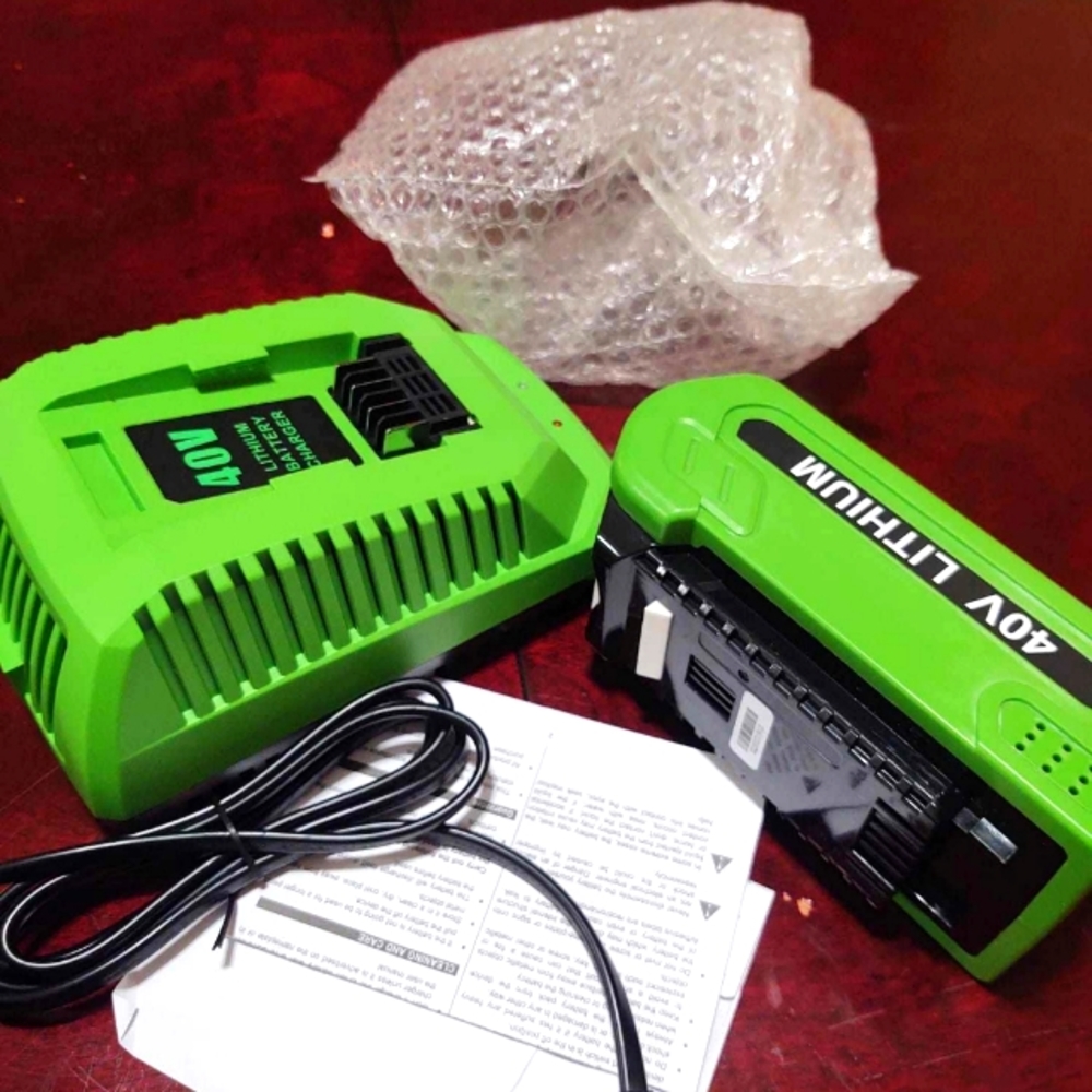 Greenworks battery + charger